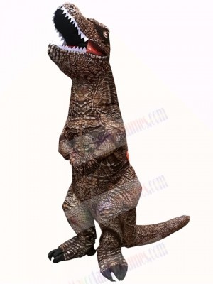 Dark Brown Tyrannosaurus T-Rex Dinosaur Inflatable Costume Halloween Xmas for Adult