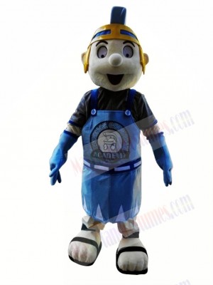 Blue Knight Spartan Trojan Mascot Costume 
