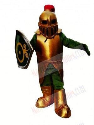 Golden Knight Spartan Trojan Mascot Costume 