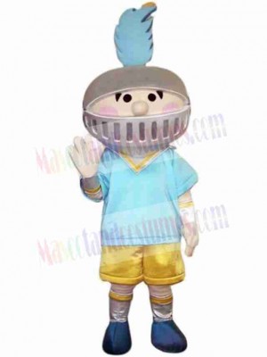 Flat-Headed Knight Boy Mascot Costume