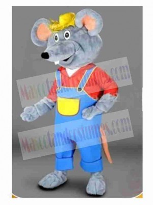 Mouse in Salopettes Mascot Costume