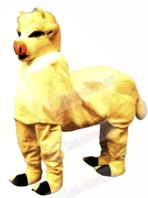 Cute Yellow New 2 Person Cow Mascot Costume