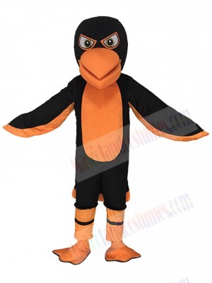 Black and Orange Falcon Mascot Costume