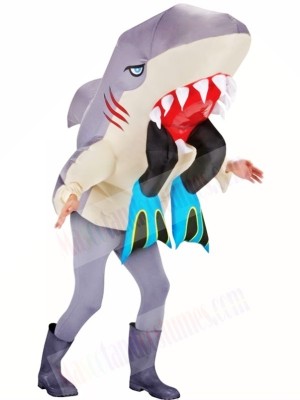Ate by Shark Inflatable Halloween Blow Up Costumes for Adults
