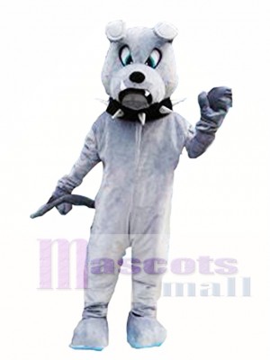 Grey Bulldog Mascot Costume