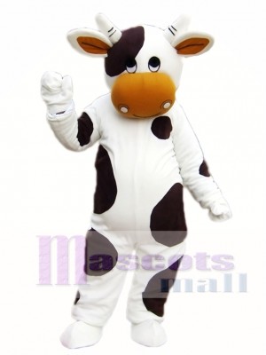 Black and White Cattle Cow Mascot Costume