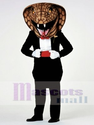 Gentleman Cobra Snake Mascot Costume