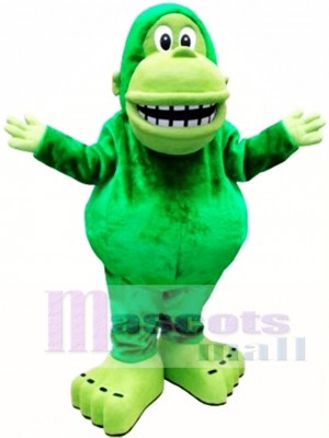 Green Big Mouth Gorilla Mascot Costume