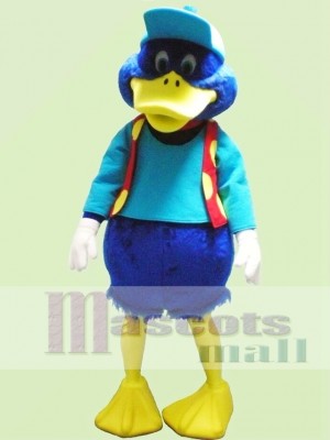 Cute Blue Duck Mascot Costume