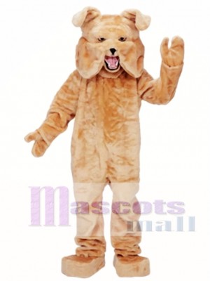 Adult Super Tan Bulldog Mascot Costume