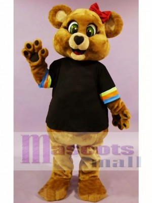 Cute Female Brown Bear Mascot Costume