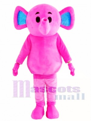 Cute Pink Elephant Mascot Costume