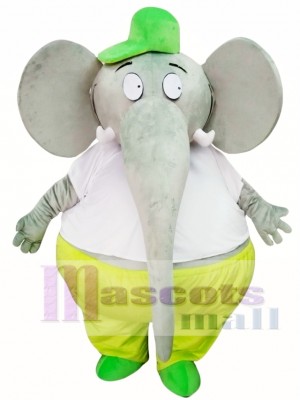 Big Fat Grey Elephant Mascot Costume