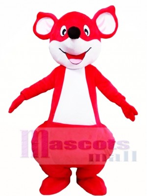 Red Happy Kangaroo Mascot Costume