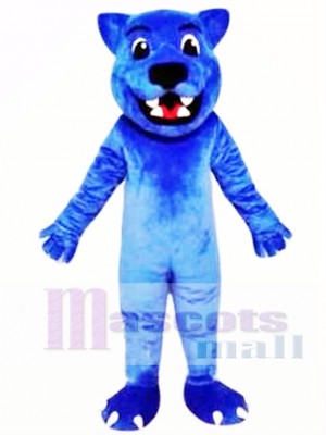 Blue Leopard Cute Panther Mascot Costume  