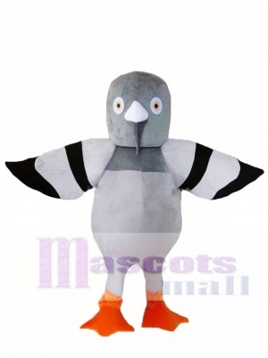 Cartoon Grey Pigeon Mascot Costume