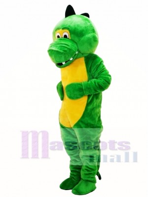 Cute Green Dinosaur Mascot Costume