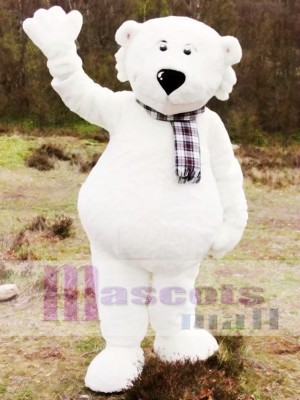 White Walker Polar Bear Mascot Costume