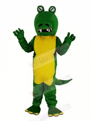 Green Crocodile With Big Mouth Mascot Costume Animal