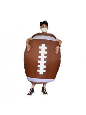 Rugby Inflatable Costume Fancy Blow up Bodysuit for Adult