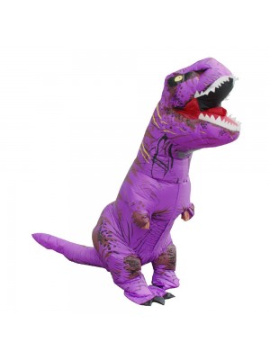 Purple Tyrannosaurus T-Rex Dinosaur Inflatable Costume Halloween Xmas for Adult/Kid