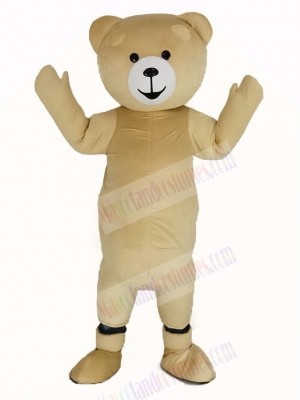 Creamy White Teddy Bear Mascot Costume