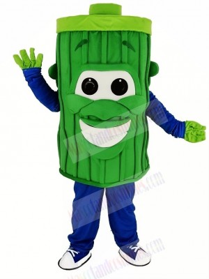 Green Garbage Trash Can Mascot Costume