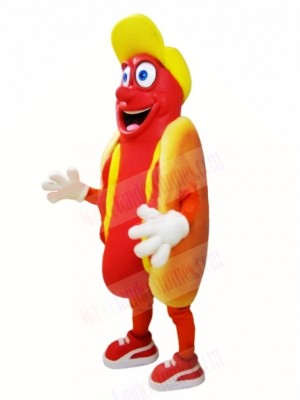 Smiling Hot Dog Mascot Costume 