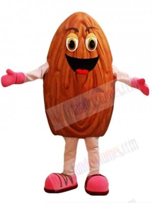 Happy Almond Mascot Costume 