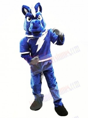 Power Fierce Blue Horse Mascot Costume 