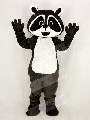 Dark Grey Robbie Raccoon Mascot Costume College