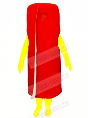 Funny Rolled Red Carpet Mascot Costume Cartoon