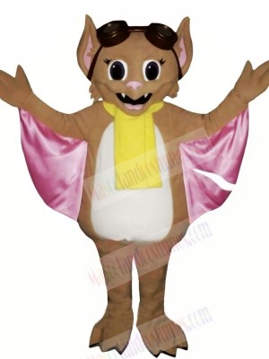 Bat with Yellow scarf Mascot Costumes Animal