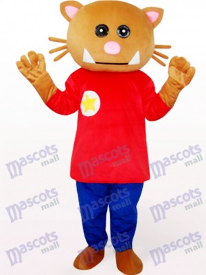 Bear In Red Clothes Animal Mascot Costume