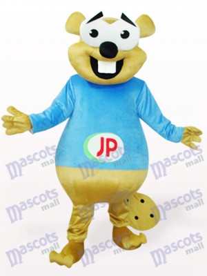 Blue Bear With Big Teeth Animal Mascot Costume