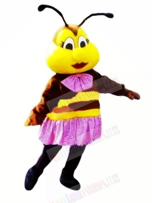 Beautiful Bee with Purple Skirt Mascot Costumes Animal