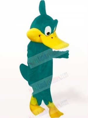 Duck with Teal Body Mascot Costume Cartoon