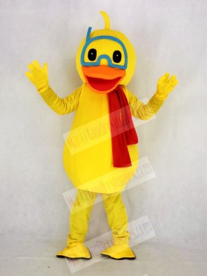 Cute Yellow Duck Mascot Costume School