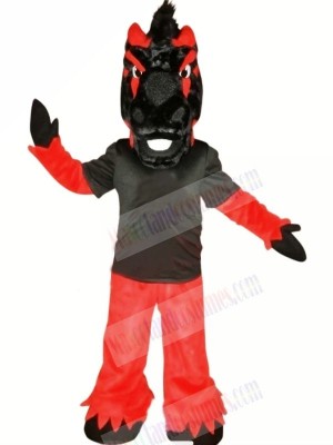 Black and Red Horse Mascot Costumes Animal