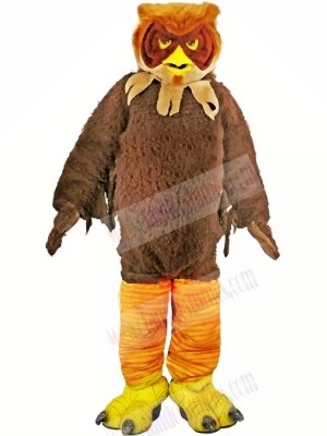 Brown Furry Owl Adult Mascot Costumes Animal