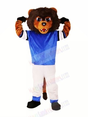 Brown Lion with Suit Mascot Costumes Animal