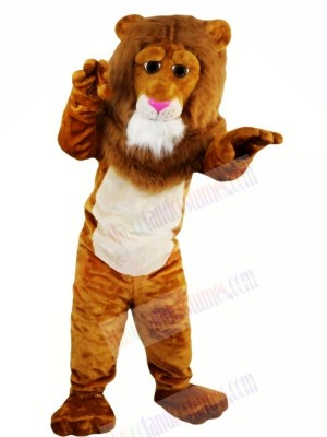 Brown Lion with Long Tail Mascot Costumes Animal