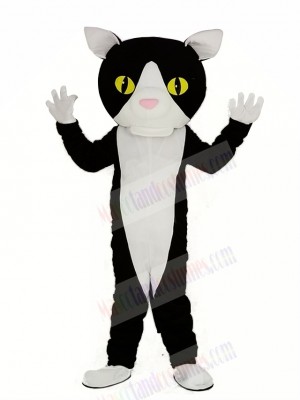 Black and White Cat Mascot Costume Animal