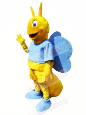 Butterfly with Blue Wings Mascot Costumes Animal