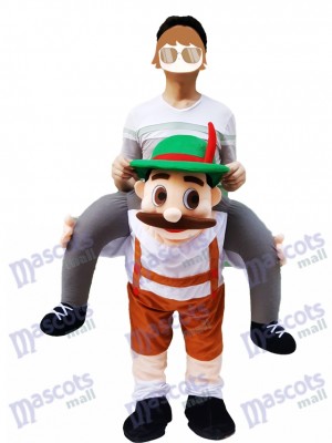 Piggy Back Shoulder Bavarian Oktoberfest Beer Guy Carry Me Ride Mascot Costume