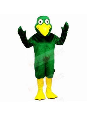 Smiling Green Bird Mascot Costumes Cartoon