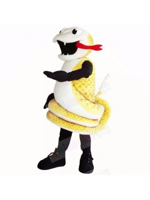 Golden Cobra Snake Mascot Costumes Cartoon