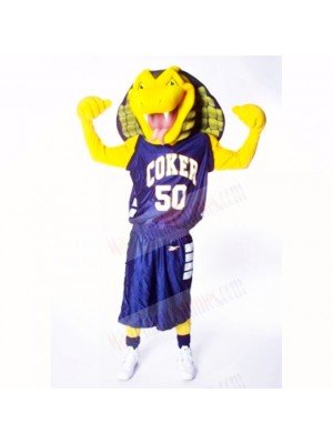 Sports Yellow Cobra Snake Mascot Costumes Cartoon