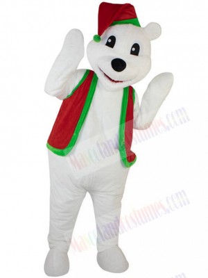 Christmas Polar Bear mascot costume