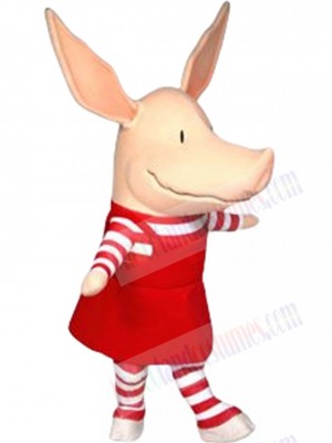 Olivia Pig mascot costume